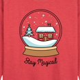 thumbnail image 2 of Instant Message - Stay Magical Snow Globe - Women's Lightweight French Terry Pullover, 2 of 6