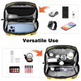 thumbnail image 6 of Sunflower Digital Travel Bag Cord Organizer Hard Drive Bags Waterproof Oxford Cloth Cord Storage Organizer Box 5.9x9.44x3.14 in Black Digital Electronic Accessories Organizer Bag, 6 of 6