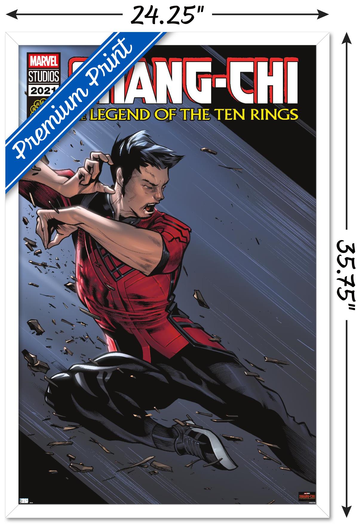 Marvel Shang-Chi and the Legend of the Ten Rings - Attack Wall Poster, 22.375" x 34", Framed