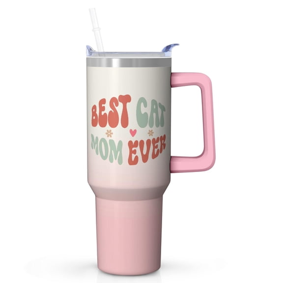 A Thoughtful Gift for Mom Who Has Everything - 40 Oz Stainless Steel Tumbler with Straw - Mom Cup for Cold & Hot Drinks - Mother's Day Christmas Gift from Daughter