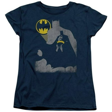 Trevco Batman-Bat Knockout - Short Sleeve Womens Tee - Navy, Extra (Top 10 Best Knockouts)