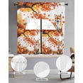 thumbnail image 2 of Orange Fall Maple Swag Curtains for Living Room/Bedroom Windows, Fox Pumpkins Forest Pastoral Farmhouse Kitchen Curtains and Valances Set 36 Inch Length, Light Filtering Swags Valance Curtain Panels, 2 of 5