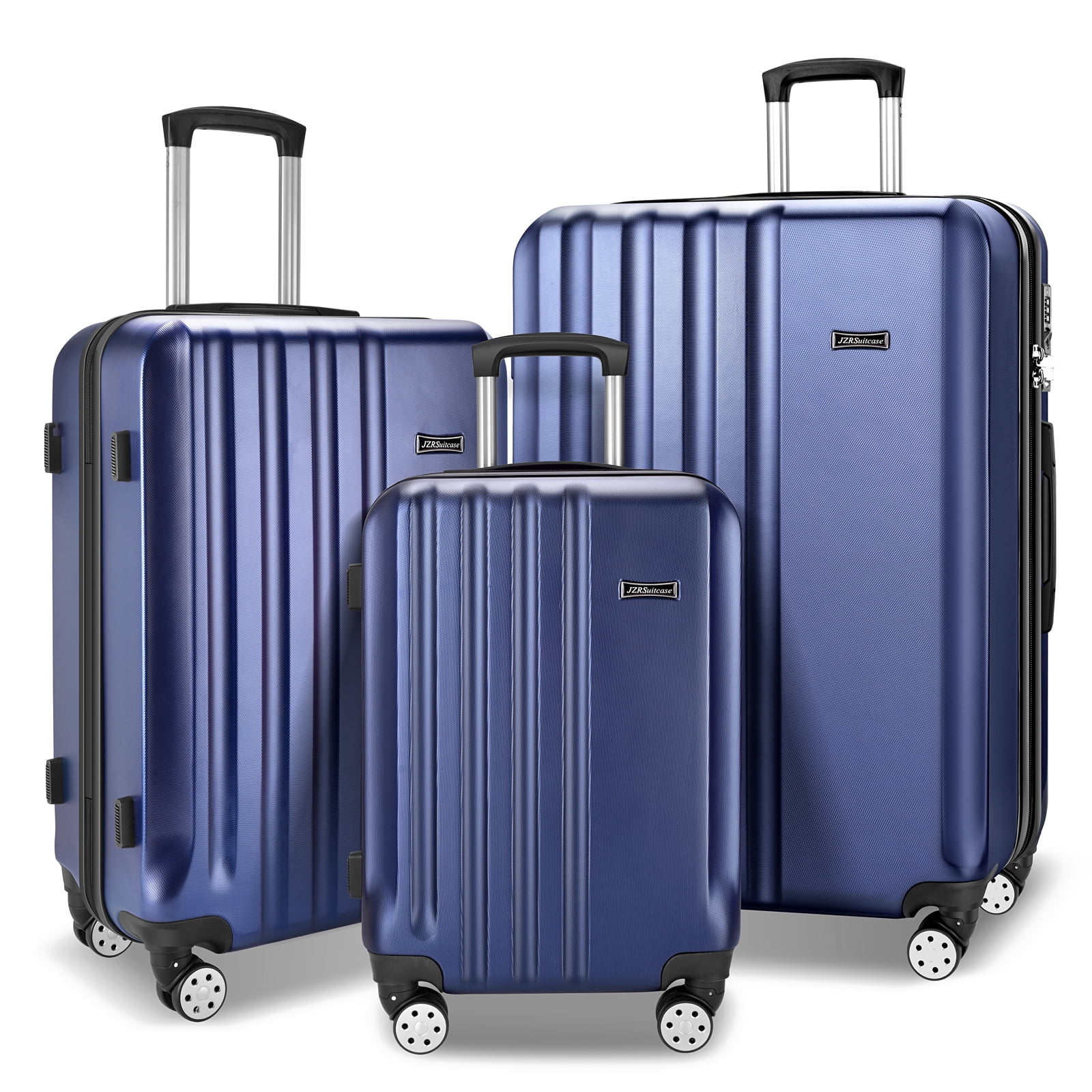 JZRTravel 3 Piece Luggage Sets with TSA lock Hard Shell Suitcase