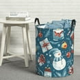 thumbnail image 6 of Sikiie Christmas Snowman Gift Print Round Dirty Clothes Basket, Waterproof Standing Foldable Storage Basket, for Laundry Room, Bedroom, Bathroom Storage-Medium, 6 of 6