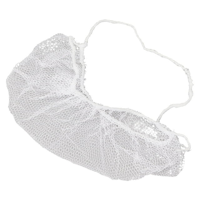 100 Pcs Protège-Barbe Élastiques en Nylon Respirants Jetables Sans Latex pour Installations de Production Alimentaire