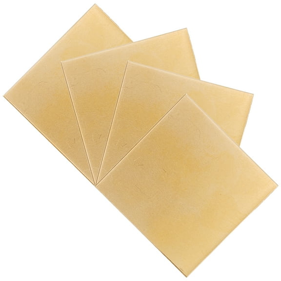 Homoyoyo 4-Pack Wear Resistant Brass Plates for Metalwork, Electrical Projects, Crafting and Industrial Use