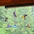 thumbnail image 1 of LSLJS Carillon Éolien en Forme de Colibri Peint Pendentif Extérieur Réfracteur de Soleil, 1 of 5