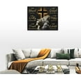 thumbnail image 4 of Lion Motivational Canvas Wall Art Christian Cross Lion Wall Decor Jesus Lion of Judah Pictures Prints Inspirational Scripture Gifts Home Framed Artwork for Living Room Bedroom Bathroom 16"x12", 4 of 6