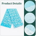 thumbnail image 4 of Tela de tul con estampado de copos de nieve, 1 yarda, 63 pulgadas, organza azul transparente con estampado de copos de nieve en lámina plateada., 4 of 6