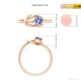 thumbnail image 5 of ANGARA Natural Solitaire Tanzanite Infinity Knot Ring in 14K Rose Gold for Women (Size-5mm) | December Birthstone, Birthday, Anniversary, Jewelry Gift for Women | Natural Tanzanite Ring, 5 of 9