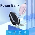 thumbnail image 3 of New Design Keychain 1500mAh Smartphone Emergency Charger Emergency Power For Iphone Android Portable Power Bank BLACK FOR TYPE-C, 3 of 8