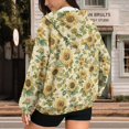 thumbnail image 3 of Uorisanigo Sunflower Print Women Oversized Sweatshirts with Pocket Soft Womens Zip Up Hoodies Oversized Sweatshirt Fashion Long Sleeve Winter Fashion Clothes Size M, 3 of 7
