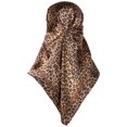 thumbnail image 6 of INSPIRE CHIC Women Leopard 35" Large Square Scarves Silky Satin Shawl Head Wrap Neck Scarf 90x90cm Deep Coffee, 6 of 6