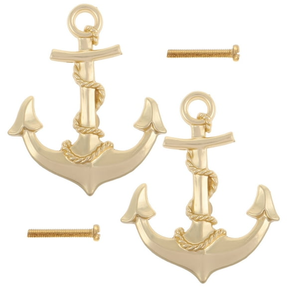 FRCOLOR 2Pcs Nautical Anchor Drawer Pull Handles Vintage Cabinet Knob Furniture Door Handles For Home Office Kitchen Bathroom Cabinet Dresser And Cupboard