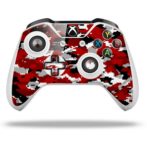 WraptorSkinz Decal Skin Wrap Set works with 2016 and newer XBOX One S / X Controller WraptorCamo Digital Camo Red (CONTROLLER NOT INCLUDED)