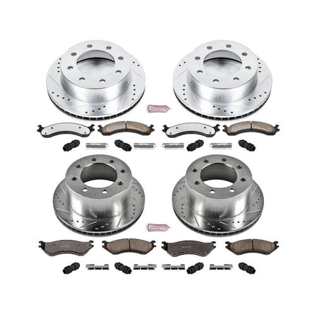Front and Rear Brake Pad and Rotor Kit - Compatible with 2001 - 2002 Dodge Ram 2500