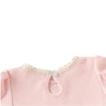 thumbnail image 5 of Hotiary Newborn Baby Girl Cute Bodysuit Romper Dress Infant Ruffle Short Sleeve Floral Print Birthday Party Holiday Princess Tulle Dress Toddler Spring Summer Fall Clothes Pink for 0-24 Months, 5 of 7