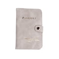 thumbnail image 4 of Funda para pasaporte de piel sintética, tarjetero, organizador de documentos de moda para pasaporte gris claro, 4 of 9