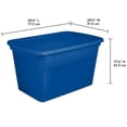 thumbnail image 6 of Sterilite 30 Gallon Heavy Duty Stackable Storage Tote, Blue Morpho, 6 of 6
