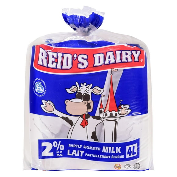 REID'S DAIRY Partly Skimmed Milk, 2% milk