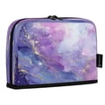thumbnail image 2 of Standing Pencil Case with Base Large Capacity Stationery Pouch Pen Bag with Zipper for Women Men Pink and Blue Marble Texture, 2 of 7