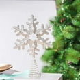 thumbnail image 3 of Christmas Tree Topper Snow Silver Christmas Tree Topper Indoor Festive Christmas Treetop Decor, 3 of 8