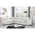 thumbnail image 3 of Meridian Furniture Comfy Cream Velvet 4-Pc. Modular Sectional, 3 of 16