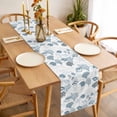 thumbnail image 3 of Coastal Blue Table Runner - 108 Inch Long, Kitchen Dining Table Runner Dresser Scarves, Retro Ocean Coral Shell Starfish Seahorse Farmhouse Decor for Coffee Tables Wedding Party Banquet, 3 of 8