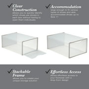Simplify Set of 12 Plastic Stackable Shoe Boxes in White