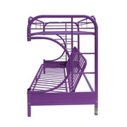 Acme Eclipse Twin over Full and Futon Bunk Bed in Purple