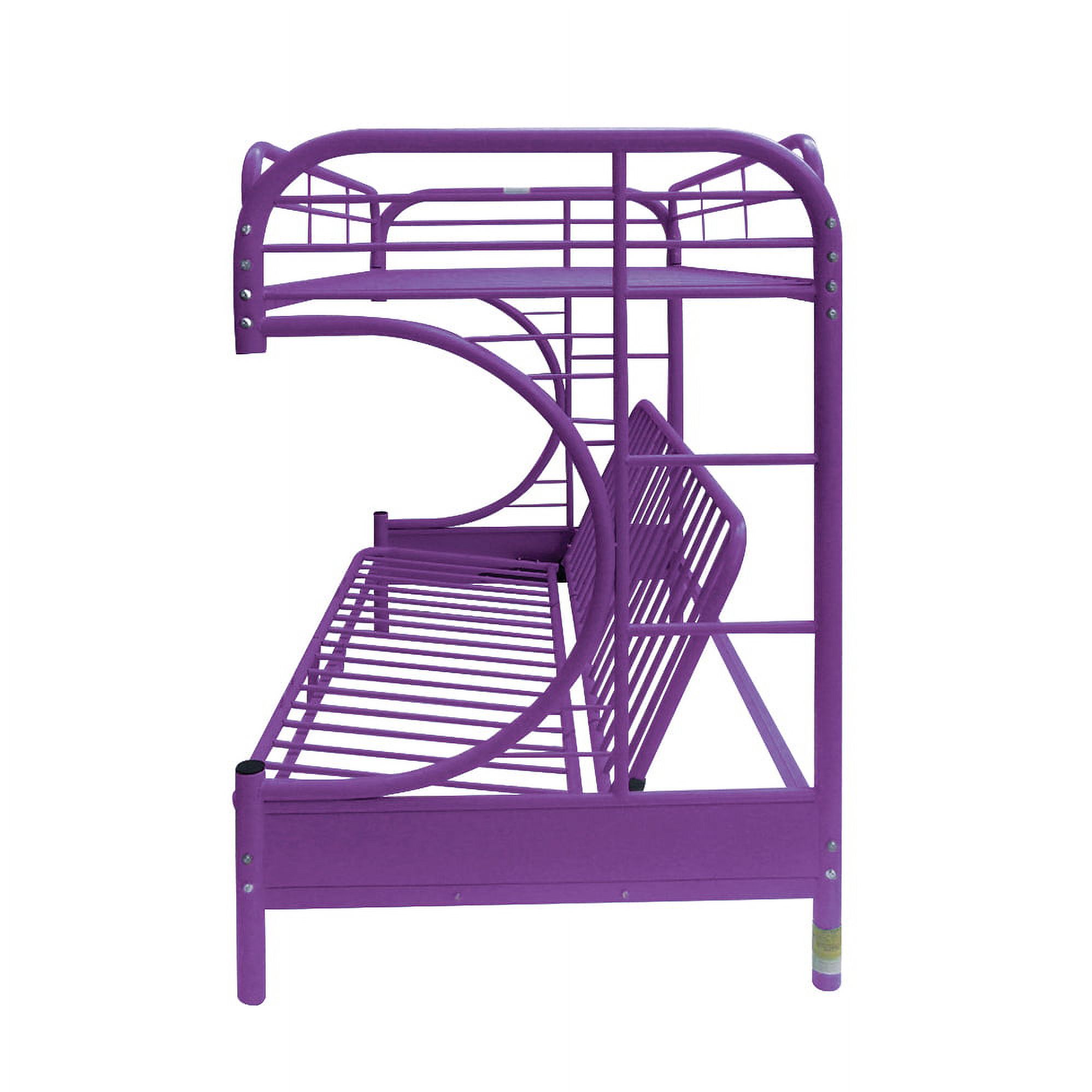 ACME Furniture Eclipse Twin over Full and Futon Bunk Bed in Purple - image 4 of 5