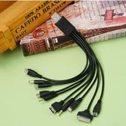 Black Portable USB 10 in 1 Charge Cable Multi Charger F2K3| HOT Accessories F9D7