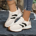 thumbnail image 2 of Women's Comfortable Fashion Thick Sole Sneakers, Casual Breathable Lace-up Tennis Running Shoes Stylish Comfortable Block Color Sneakers, 40, 2 of 4