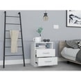 thumbnail image 2 of TUHOME Napoles Night Stand - White  Engineered Wood - For Bedroom, 2 of 7