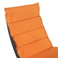 thumbnail image 5 of Sion PE Wicker and Steel Patio Chaise Lounge, Orange and Gray, 5 of 8