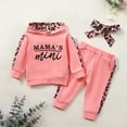 thumbnail image 2 of Utlike Baby Girls Outfits Long Sleeve Hooded Top Matching Trousers For Toddlers Soft Baby Clothing Set Cute Clothes Set For Girl Size 6 Months-12 Months, 2 of 9