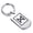 Silver, variant on Stainless Steel Elder Futhark Degaz Rune Dog Tag Keychain Circle Ring