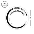 thumbnail image 5 of Koyal Wholesale Round Vinyl Drink Stickers, This Drink Belongs To, Brushed Design Blank Drink Labels  80-Pack, 5 of 5