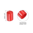 thumbnail image 2 of Cubierta de punta de piscina de goma Uxcell de 13 mm, protector de punta de taco de billar, accesorio de snooker, paquete de 4, 2 of 5