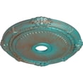 thumbnail image 3 of Ekena Millwork 27 1/2"OD x 3 7/8"ID x 2 1/4"P Heaton Ceiling Medallion (Fits Canopies up to 6 1/2"), Hand-Painted Copper Green Patina, 3 of 6