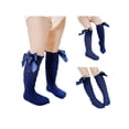 thumbnail image 7 of Arvbitana Baby Girls Knee High Socks, Cable Knit Cotton Socks with Bow, 7 of 7