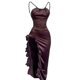thumbnail image 2 of mfyjkho Vestidos para mujer, Vestido renacentista de Halloween para mujer, de color liso y cintura alta Vestidos maxi para mujer xxl, 2 of 8