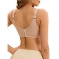 thumbnail image 3 of INSPIRE CHIC Women's Push Up V Neck Full Coverage Bras Wirefree Adjustable Straps Minimizers S Beige, 3 of 4
