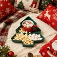 thumbnail image 6 of Fruit Platter 2Pcs Christmas Tree Shaped Fruit Snack Tray With 3 Compartments Suitable For Daily Holiday Decoration Trays For Serving Food, 6 of 6