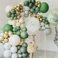 thumbnail image 3 of Dusty Green Balloons 50 pcs 12 Inch Matte Sage Olive  Green Eucalyptus Helium Balloons for Wedding Baby Shower Gender Reveal Birthday Graduation Jungle Safari Party Decorations Green-F35, 3 of 12
