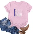 thumbnail image 1 of Fiudx Ofertas Flash Artículos En Oferta Blusa de Manga Corta con Estampado de Moda para Mujer, Divertida Camiseta con Cuello Redondo, 1 of 3