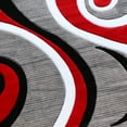 thumbnail image 7 of Flash Furniture Athos Round Contemporary White, Black, Grey, Red Area Rug, 4' x 4', 7 of 7