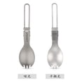 thumbnail image 3 of Lixada Half Polished Titanium Folding Spork Lightweight Outdoor Dinner Spork Flatware for Travel Camping Backpacking, 3 of 8