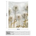 thumbnail image 3 of FCXZI Dandelions Ribbon White Background Flannel Blanket for Couch 40x50in, 3 of 7