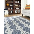 thumbnail image 3 of Sabrina Soto Casa Collection Area Rug - Palma (6' 7" x 9' Rectangle Navy Blue/Ivory), 3 of 8